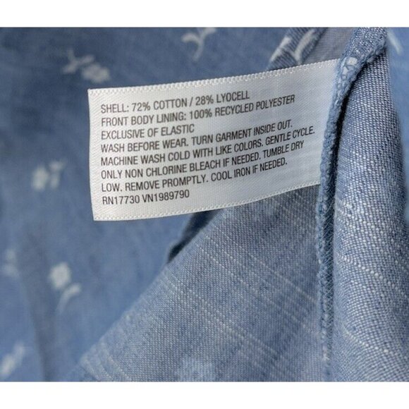 NWOT Cat & Jack Girl's Chambray Short Sleeve Faux Button Front Dress Size XS 4/5 - Picture 5 of 7